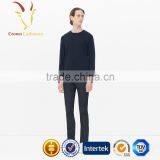 Navy Blue Men Cashmere Wool Pullover Sweater thumbnail-1