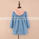 2015 Latest Girl Peppy Like Dress Pure Color Kid Clothing for School Baby Dress thumbnail-3