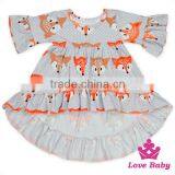 Long Front Long Behind Printed Ruffle Girls Dress Names With Pictures Frock Suits For Women thumbnail-2