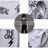 Custom Wholesale Good Quality Summer Boy t Shit Suit With Printing Dragon Children Shirt thumbnail-6