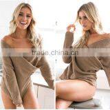 V Neck Sweater Women Spring Autumn Loose Long Batwing Sleeve Sweater Tops Fashion Pullovers Thin Sweaters Jumper 2017 thumbnail-4