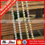 Hi-ana Rhinestone1 Free Sample Available Cheap Color Rhinestone Chain Trim thumbnail-3