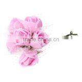 Poly Ethylene Foam Artificial Rose Flower Decoration Millinery Pink 8.0cm(3 1/8"), 1 Packet(Approx 144 PCs/Packet) thumbnail-1