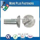Made in Taiwan Slotted Drive Stainless Steel Zinc Finish Flat Head Undercut Standard Machine Screw thumbnail-5