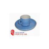 SINGLE COLOUR CUP WITH SAUCER thumbnail-1