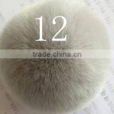 YR638 Cheap Real Fur Pom/Genuine Rex Rabbit Fur Pom Pom/Cute Fur Accesory thumbnail-3