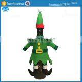 Non Woven Green Color Cheap Christmas Wine Bottle Cover Wine Bottle Bag thumbnail-1