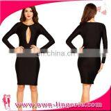 Fashion Long Sleeve Club Bandage Women Sexy Dress thumbnail-1