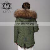 Italy Designer Army Real Fox Fur Parka 2016 Women Jackets With Natural Fur Collar thumbnail-3
