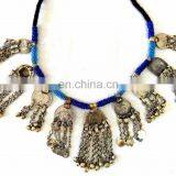 Afghani Pearl Belly Dance Jewellery -Handmade Afghani Vintage Necklace thumbnail-5