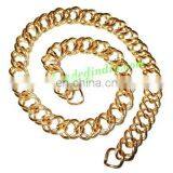 Gold Plated Metal Chain, size: 1x12mm, approx 9.6 meters in a Kg.
