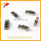 double holes zinc alloy ( zamak ) metal spring stoppers / cord ends for shoes