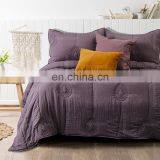 Wholesale Polyester Solid Embossed Embroidery Bedspreads Quilt Set