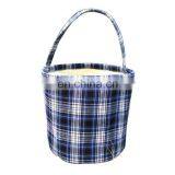 Easter Bucket Personalized Kids Plaid Easter Basket Buffalo Plaid Handmade Reversible Fabric Storage Basket thumbnail-2