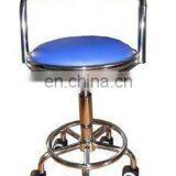 High Quality Round PU Leather Seat Height Adjustable Bright Color Lab Chair Stool With Wheels thumbnail-2