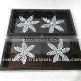 Lacquer Tray, Mother of Pearl Tray, Square Tray