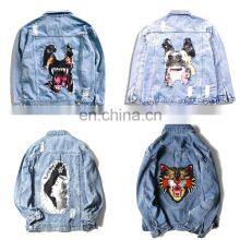 2021 Clothes Supplier Wholesale Custom Embroidery Patches Denim Jacket thumbnail-1
