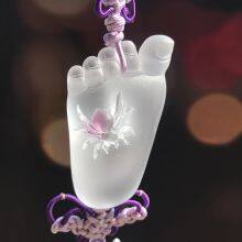 Handmade Crystal Religious Kwan Yin Buddha Head Car Hanging Pendant thumbnail-3