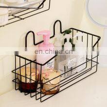 Multi-functional Save Space Single Wall Mounted No Punching Shower Soap Basket Bathroom Storage Rack thumbnail-3