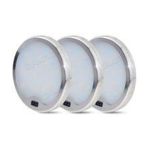 RGB Color Changing LED Under Cabinet Lights Kit Aluminum Slim Puck Lamps for Kitchen Counter Wardrobe Counter Furniture Ambiance Christmas Decor Lighting (6 Lights) thumbnail-3