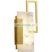 Living Room Bedroom Bedside Wall Lamp Modern Alabaster Copper Wall Lamps thumbnail-1