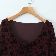 2025 New Fashionable Elegant Women's Long Sleeve Ultra-Low Neck Hollow-Out Mini Dress