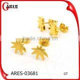 Arui Jewelry Fashion Gold Earrings Designs for Girls Leave Earrings thumbnail-1