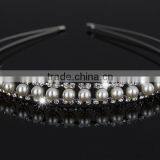 The Newest Korea Style Pearl Hair Band With Diamond Boutique Hair Accessories Wholesale thumbnail-2