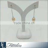 8 - 9mm rice shape freshwater pearl earring hook