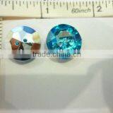 Acrylic Stone Buttons Silver Plated Back 15mm Blue thumbnail-1
