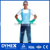 Cheap waterproof disposable PE short Waist Aprons for kitchen /beauty salons/food industry or else