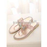 Fancy Women Flat Sandal Shoes for Girls Women Bow Knot Buckle Flat Sandal thumbnail-1
