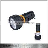 Rubberized LED EDC Extendible Flashlight