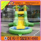 2016 hot popular giant inflatable water slide for kids and adult, inflatable cocoanut trees slide for sale.