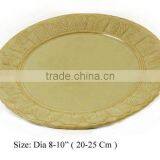 Gold Charger Plate, Iron Charger Tray, Decorative Plate thumbnail-1