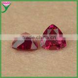 Wholesale Factory Low Price 5# Colorful Trillion Faceted Man Made Red Rough Ruby Corundum thumbnail-1