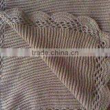 100%Cotton Knitting Corchet Scallop Edged Throw Blanket