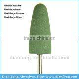 R103C 3/32" HP Shank Bullet Shaped Green Silicone Rubber Polishers Wood Polish