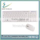 High Quality 2.4 G Wireless Bamboo Keyboard and 3D 2.4G Wireless Optical Mouse Mouse