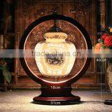 Vintage Industry Loft Style Iron Table Light Desk Lamp Porcelain For Bedroom Wedding Gift thumbnail-3