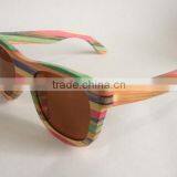 Pure Manual Coloured Bamboo Sun Glasses Retro Polarized Sunglasses thumbnail-5