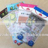 Plastic Bopp Head Carder Printing Bag With Self Closing Valve