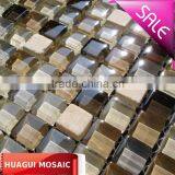 Marble Mix Glass Mosaic Beige Tile 15*15*8 HG-815158 thumbnail-1