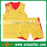 100% Polyester Custom Double Mesh Wholesale Reversible Basketball Jerseys / Uniform thumbnail-3
