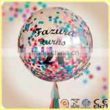 Transparent confetti balloon inflatable helium balloon