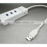 Portable High Speed 5Gbps Bulit-in 35cm USB Cable 4ports USB3.0 Hub for USB Device thumbnail-3