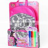 DIY Toy Coloring Your Own Backpack Bag With 6 Markers thumbnail-1