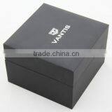 High Quality Black Plastic Paper Clamshell Watch Box Packaging With Pillow thumbnail-3