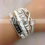 MYLOVE 2014 HOT SALE Inifinite Love Leather Bracelet MLCN087 thumbnail-1