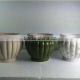 Colorful Wholesale Cheap Home Decorative Ceramic Handicrafts Flower Pot With Saucer thumbnail-1